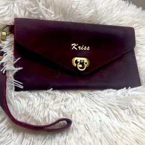 Kriss Cowhide Wristlet NWT